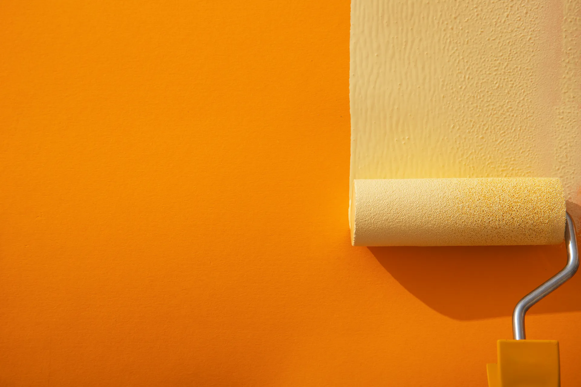 assortment painting items with yellow paint (1)